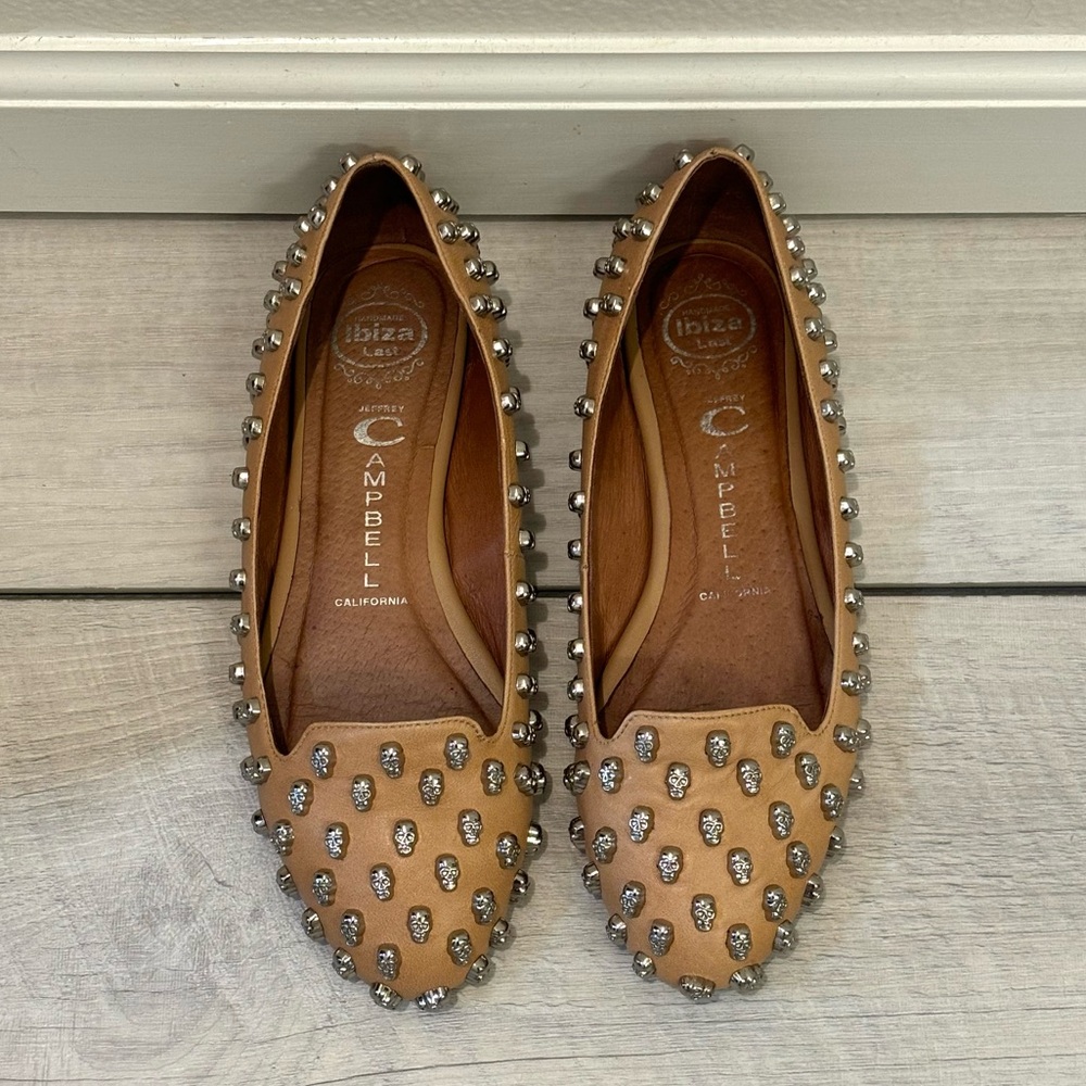 Jeffrey Campbell Nude Skull Flats